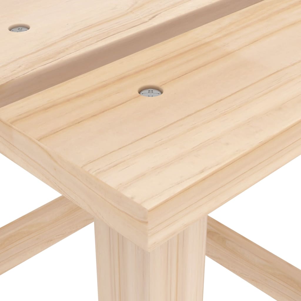 Silla Adirondack de jardín con otomana y mesa macizo abeto rosa