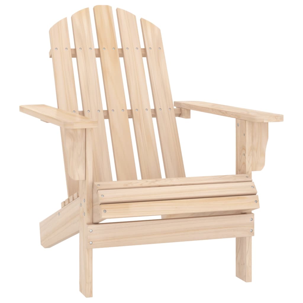 Silla Adirondack de jardín con otomana y mesa macizo abeto rosa
