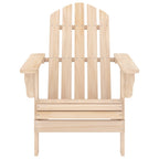 Silla Adirondack de jardín con otomana y mesa macizo abeto rosa