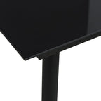 Juego de comedor de jardín 3 piezas ratán PVC negro