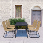 Conjunto de comedor de jardín 3 piezas ratán sintético negro