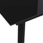 Juego de comedor de jardín 3 piezas ratán PVC negro