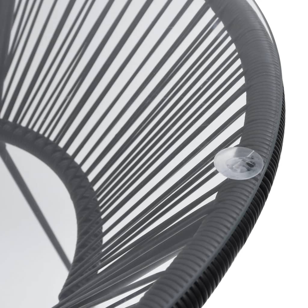 Juego de comedor de jardín 5 piezas ratán PVC negro