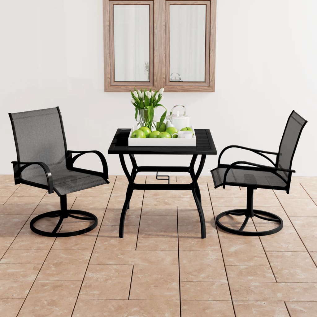 Juego de comedor de jardín 7 piezas marrón