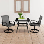 Juego de comedor de jardín 7 piezas marrón