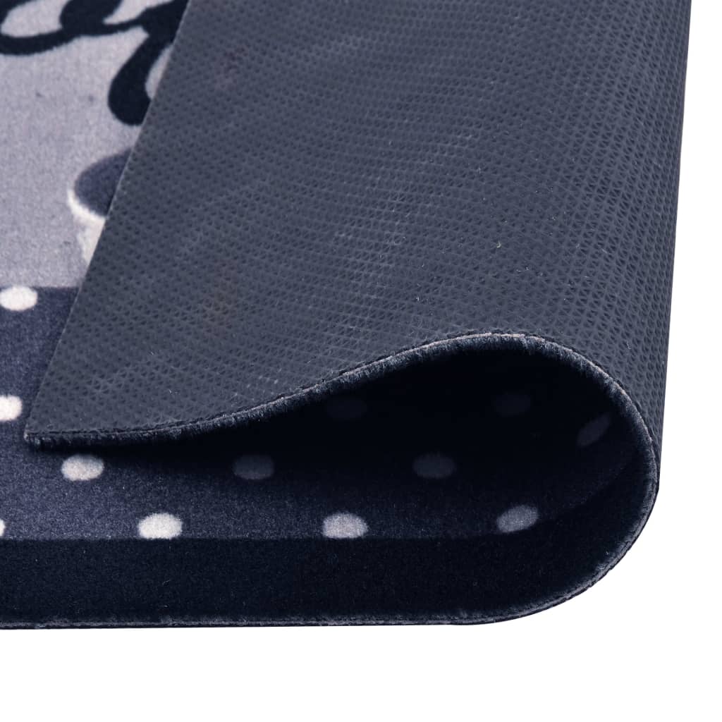 Alfombra de cocina lavable Coffee azul 45x150 cm