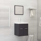 Conjunto de muebles de baño 2 piezas contrachapada blanco