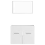 Conjunto de muebles de baño 2 piezas contrachapada blanco