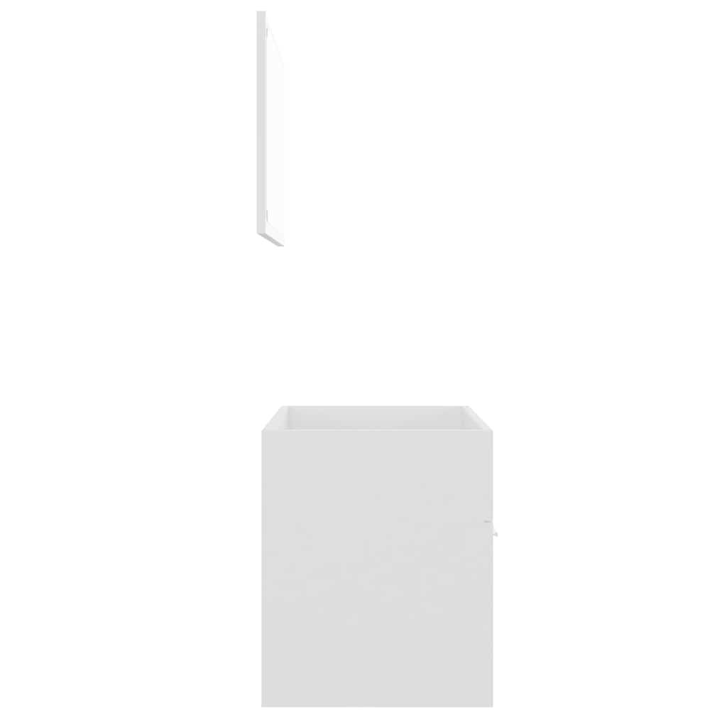 Conjunto de muebles de baño 2 piezas contrachapada blanco