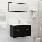 Conjunto de muebles de baño 2 piezas contrachapada blanco