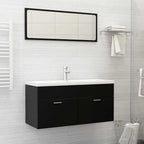 Conjunto de muebles de baño 2 piezas contrachapada blanco