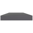 Estante estantería 4 uds contrachapada gris brillo 40x10x1,5 cm