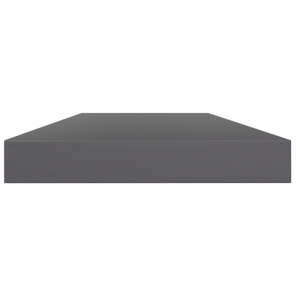 Estante estantería 4 uds contrachapada gris brillo 40x10x1,5 cm