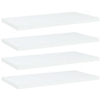 Estantes de estantería 4 uds contrachapada blanco 40x20x1,5 cm