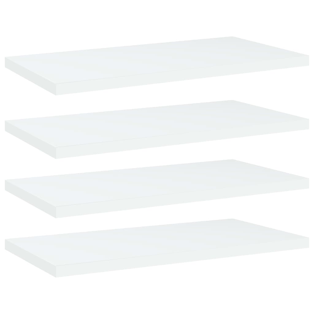 Estantes de estantería 4 uds contrachapada blanco 40x20x1,5 cm