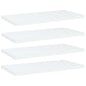 Prateleiras 4 pcs contraplacado branco 40x20x1,5 cm