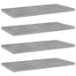Prateleira estante 4 unidades contraplacado cinzento brilhante 40x20x1,5 cm