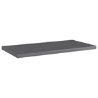 Estante estantería 4 uds contrachapada gris brillo 40x20x1,5 cm