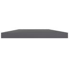 Estante estantería 4 uds contrachapada gris brillo 40x20x1,5 cm