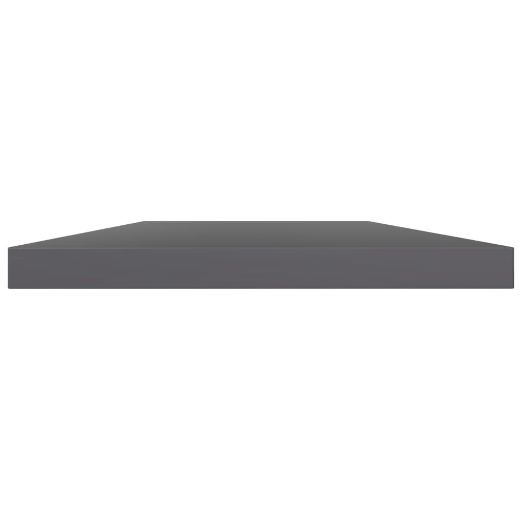 Estante estantería 4 uds contrachapada gris brillo 40x20x1,5 cm