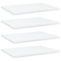 Prateleira estante 4 unidades contraplacado cinzento brilhante 40x20x1,5 cm
