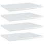 Prateleira estante 4 unidades contraplacado cinzento brilhante 40x20x1,5 cm