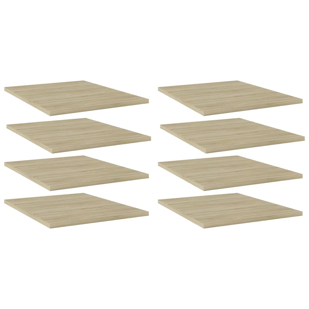 Estante estantería 4 uds contrachapada gris brillo 100x10x1,5cm