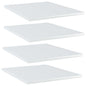 Prateleira de parede 4 unidades contraplacado cinza brilhante 100x10x1,5cm