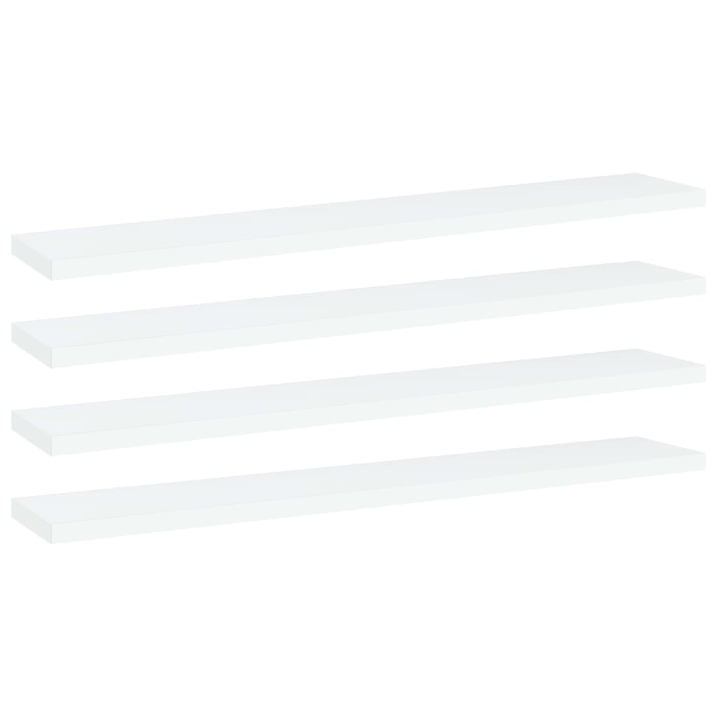 Estante estantería 4 uds contrachapada gris brillo 40x20x1,5 cm