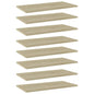 Prateleira estante 4 unidades contraplacado cinzento brilhante 40x20x1,5 cm