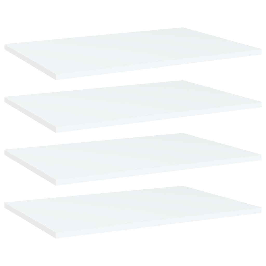 Estantes para estantería 4 uds contrachapada blanco 60x40x1,5cm