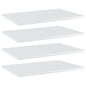 Prateleira de parede 4 unidades contraplacado cinza brilhante 100x10x1,5cm