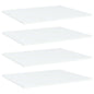 Shelf boards 4 pcs plywood white 60x40x1.5 cm