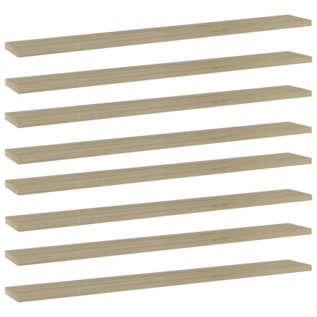 Estante estantería 4 uds contrachapada gris brillo 100x10x1,5cm