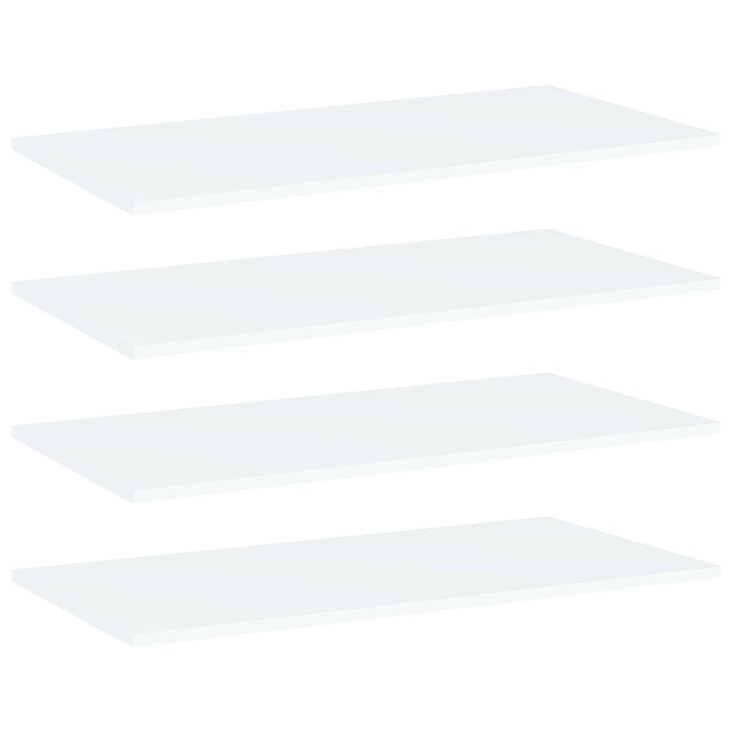 Estantes para estantería 4 uds contrachapada blanco 60x40x1,5cm