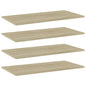 Prateleira de parede 4 unidades contraplacado cinza brilhante 100x10x1,5cm