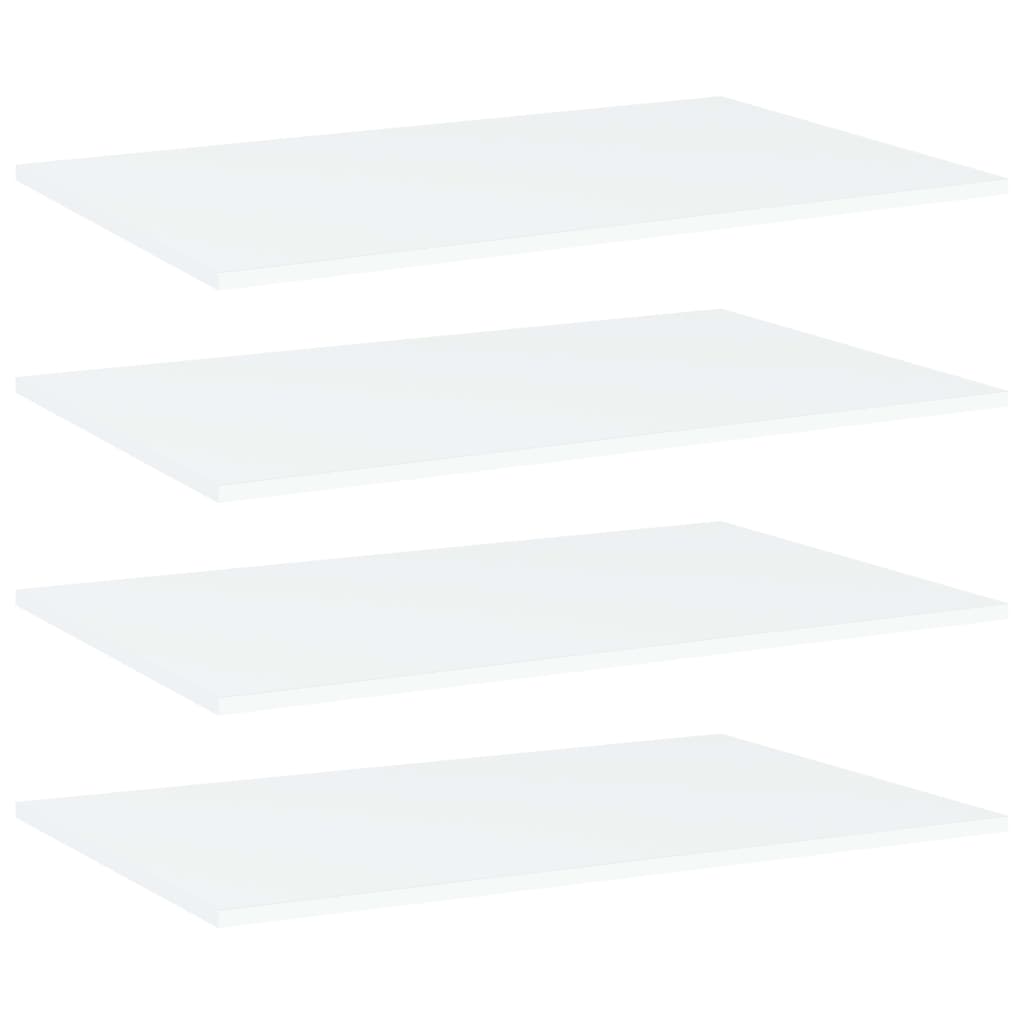 Estantes para estantería 4 uds contrachapada blanco 60x40x1,5cm