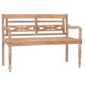 Banco Batavia madera de teca maciza blanco lavado 120 cm