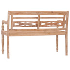 Banco Batavia madera de teca maciza blanco lavado 120 cm