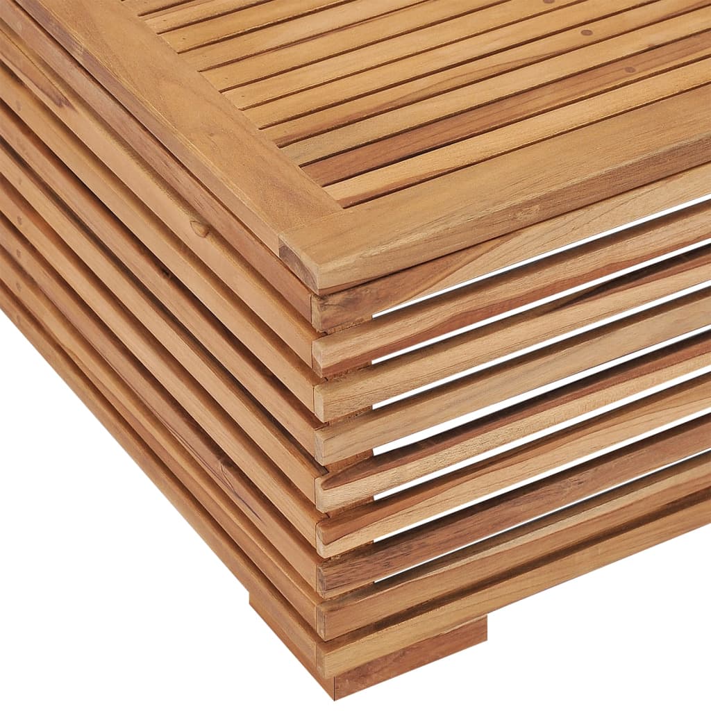 Set de mesa reposapiés de jardín cojín gris oscuro madera teca