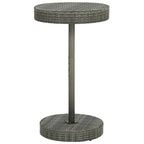 Conjunto de bar para jardín 3 piezas ratán sintético gris