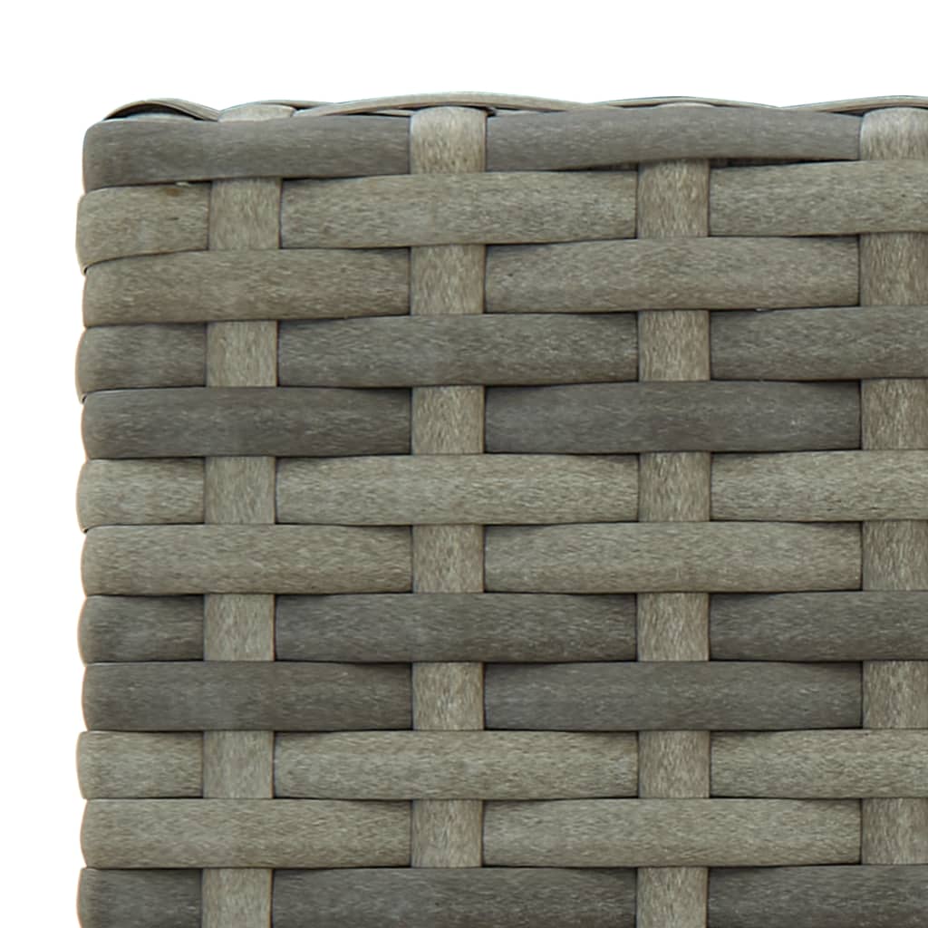 Conjunto de bar para jardín 3 piezas ratán sintético gris