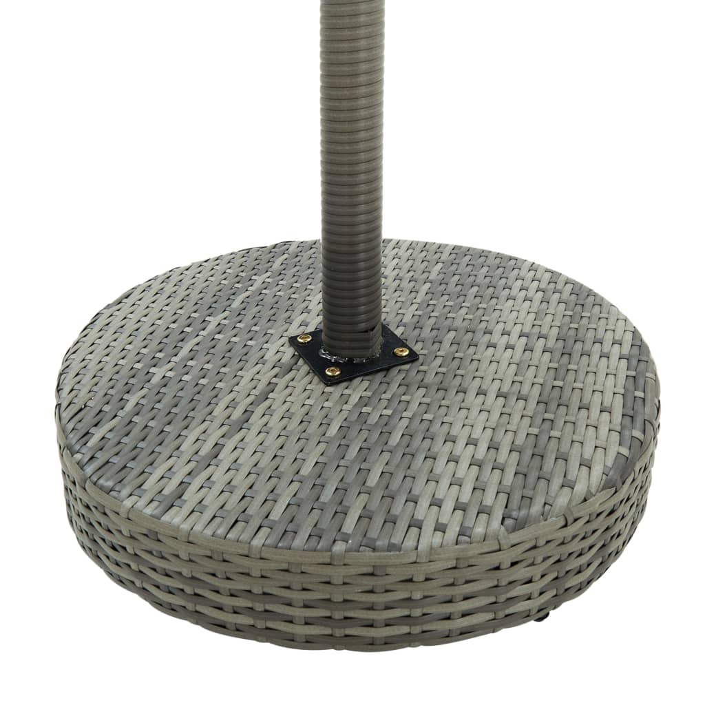 Conjunto de bar para jardín 3 piezas ratán sintético gris