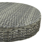 Conjunto de bar para jardín 3 piezas ratán sintético gris
