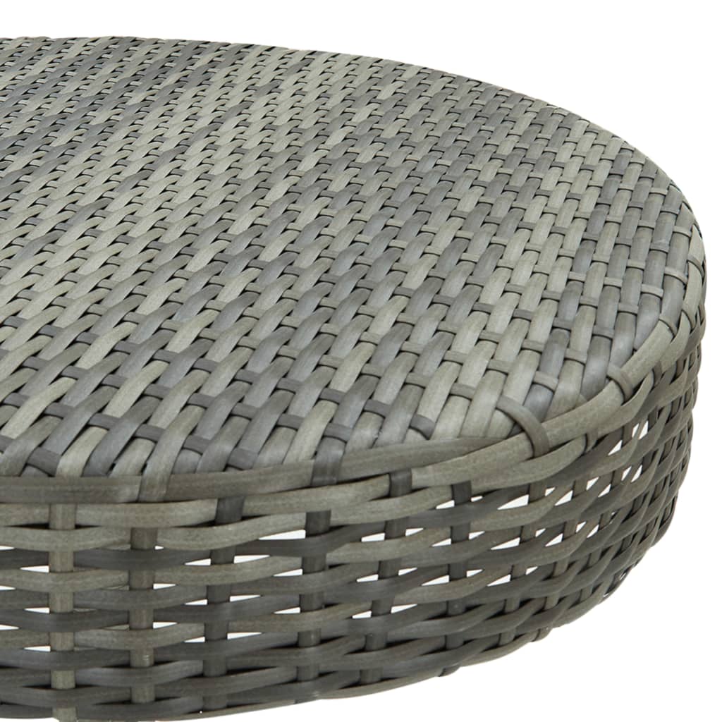Conjunto de bar para jardín 3 piezas ratán sintético gris