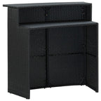 Conjunto de bar de jardín 3 piezas negro