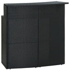 Conjunto de bar de jardín 3 piezas negro
