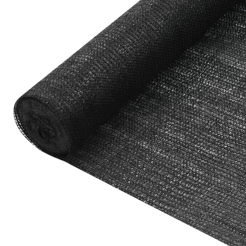 Red de privacidad HDPE negro 1,2x10 m 150 g/m²