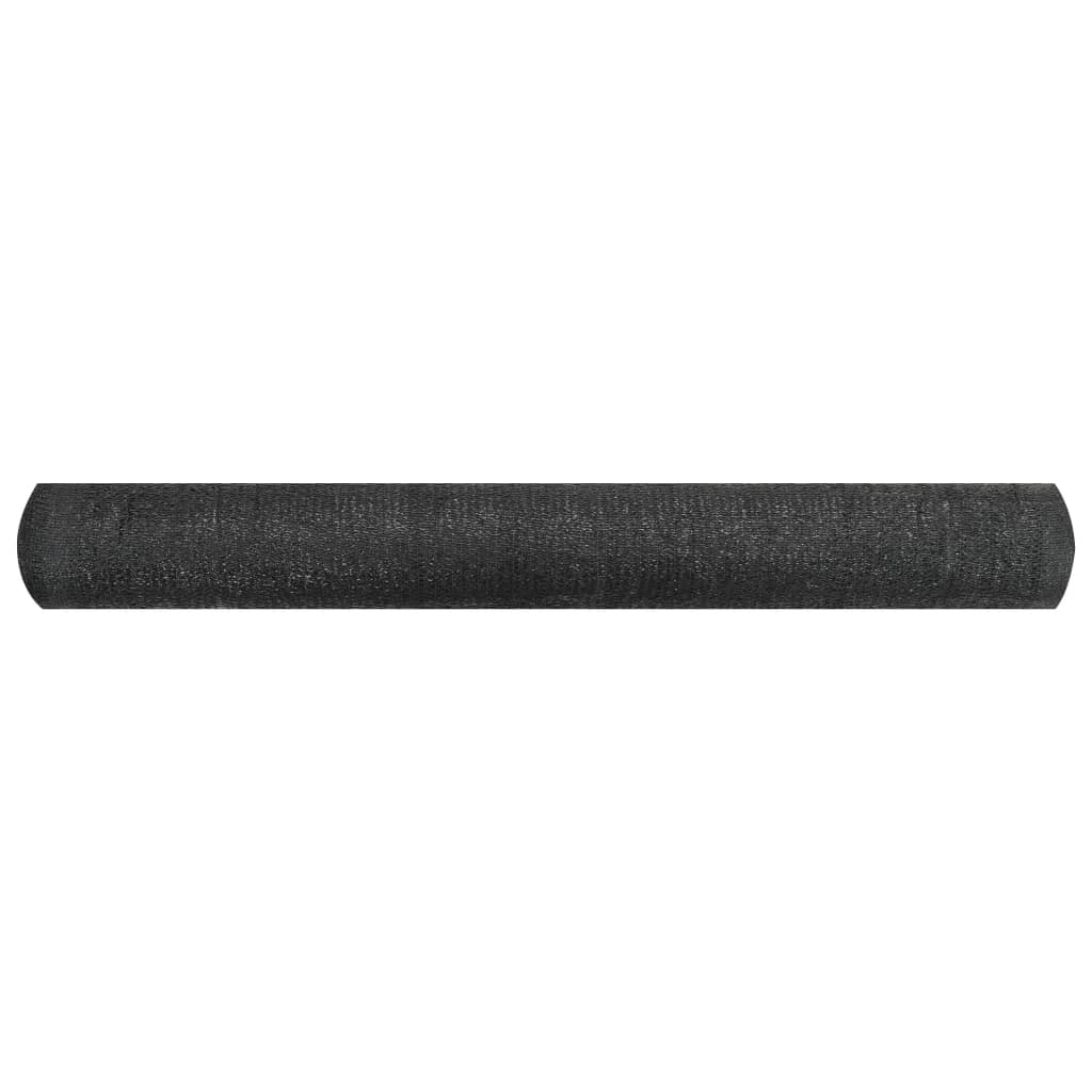 Black HDPE privacy screen 1.2x10 m 150 g/m²