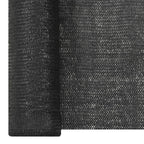 Black HDPE privacy screen 1.2x10 m 150 g/m²
